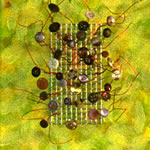 collage with postal stamps