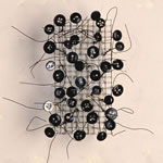 collage with postal stamps
