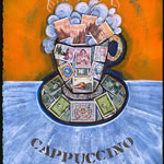 collage with postal stamps