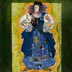 collage with postage stamps