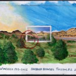 collage with postage stamps