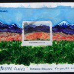 collage with postage stamps